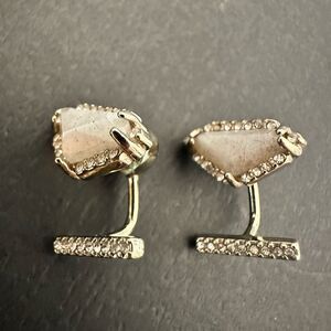 BaubleBar Rhinestone Embellished Geometric Stud Ear Jacket Earrings Gold-tone OS